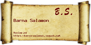 Barna Salamon névjegykártya