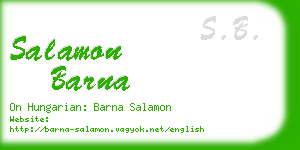 salamon barna business card